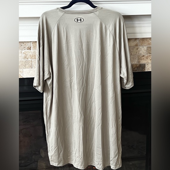 Under Armour 🆕 Big & Tall size: 2XLT Wordmark Tech 2.0 Tee khaki gray - Picture 5 of 8
